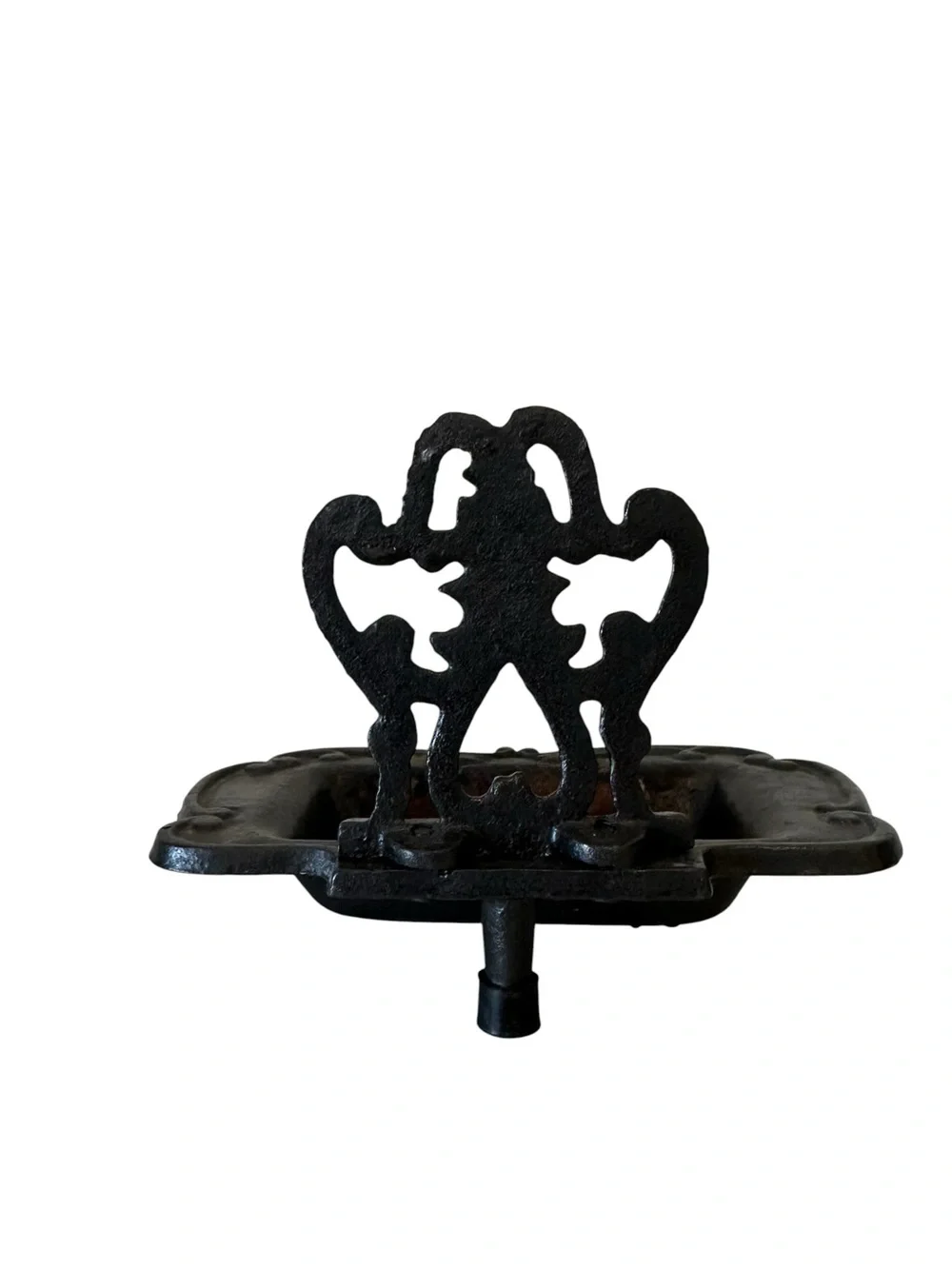 Cast Iron Decorative Soap Dish in Black